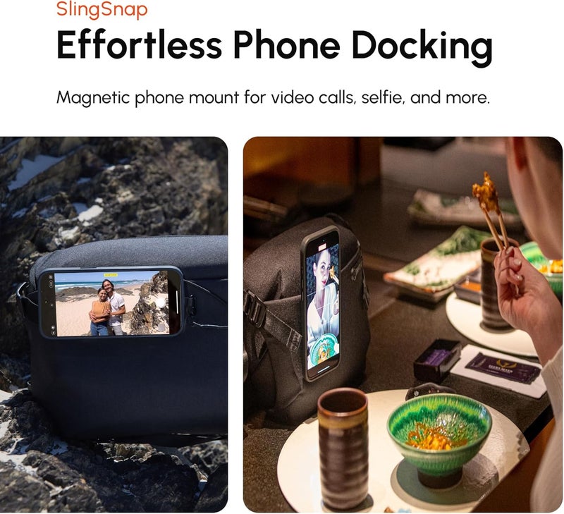 SHIFTCAM WorkFlow Sling Bag | Ultra-Functional Mobile Photography Sling with Magnetic Phone Mount, Lens Storage, and Quick Access | Streamline Your Workflow (SlingS (4L)) - Image 3